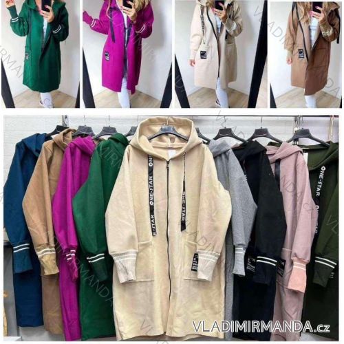 Women's Plus Size Fluffy Long Sleeve Coat (XL/2XL ONE SIZE) ITALIAN FASHION IMC23307