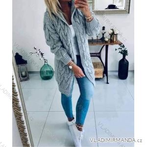 Cardigan pletený dlhý rukáv dámsky (S/M ONE SIZE) TALIANSKA MÓDA IMD23520