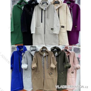 Women's Plus Size Long Sleeve Hooded Coat (XL/2XL ONE SIZE) ITALIAN FASHION IMWC233168