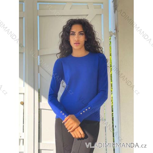 Sveter tenký úpletový dlhý rukáv dámsky (S/M ONE SIZE) TALIANSKA MÓDA IMM23M5991