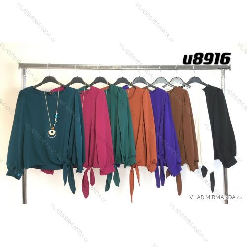 Halenka s přívěškem dlouhý rukáv dámská (S/M ONE SIZE) ITALSKÁ MÓDA IMM23M8916