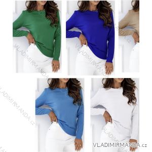 Svetr úpletový dlouhý rukáv dámský (S/M ONE SIZE) ITALSKÁ MÓDA IMWB23541