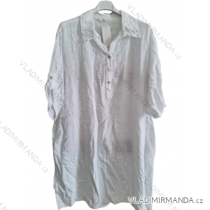 Šaty košilové bavlněné 3/4 dlouhý rukáv dámské nadrozměr (XL/2XL ONE SIZE) ITALSKÁ MÓDA IMD23601/DUR