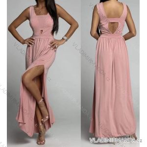 Šaty dlhé elegantné bez rukávov dámske (S/M ONE SIZE) TALIANSKA MÓDA IMWE232111/DR