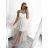 Elegant formal dress with straps for women (S / M ONE SIZE) ITALIAN FASHION IM321576 Colour   red Size   S/M