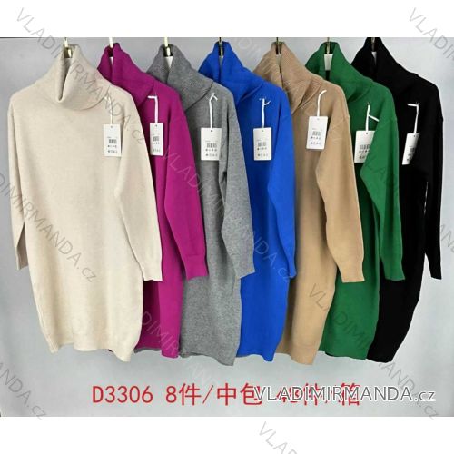Women's ribbed summer dress with straps (S/ML/XL ONE SIZE) MB2123Z220