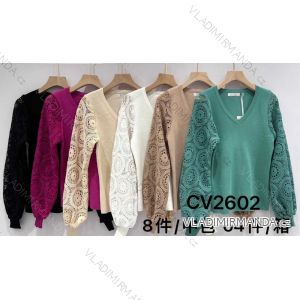 Svetr úpletový dlouhý rukáv dámský (S/M ONE SIZE) MB2123CV2602
