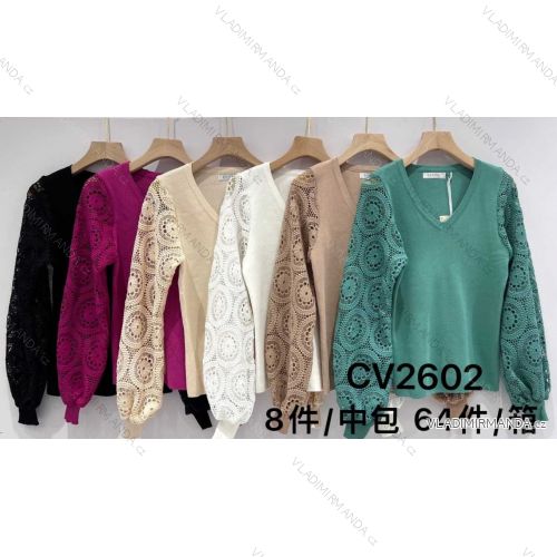 Svetr úpletový dlouhý rukáv dámský (S/M ONE SIZE) MB2123CV2602