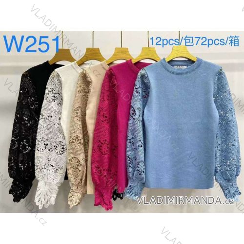 Svetr úpletový dlouhý rukáv dámský (S/M ONE SIZE) MB2123W251