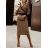 Women's Warm Long Sleeve Knitted Dress (S/M ONE SIZE) ITALIAN FASHION IMD221070