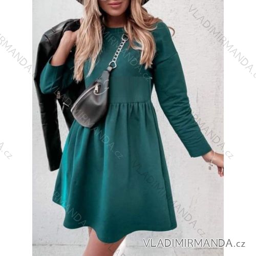 Women's Warm Long Sleeve Knitted Dress (S/M ONE SIZE) ITALIAN FASHION IMD221070
