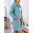 Women's Long Sleeve Shirt Dress (S/M/L ONE SIZE) ITALIAN FASHION IMC22658