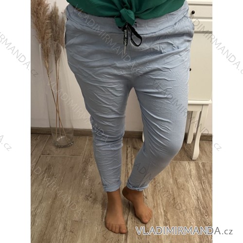 Long Sleeve Dress with Pendant Women's Oversized (3XL / 4XL ONE SIZE) ITALIAN FASHION IMWQ2115022 XL/2XL Light blue