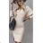 Šaty elegantní dlouhý rukáv dámské (S/M ONE SIZE) ITALSKÁ MÓDA IMWCC233576