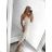 Elegantes Damen-Abendkleid mit Trägern (S/M ONE SIZE) ITALIAN FASHION IM322MONICA -   hellrosa,   S/M