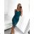 Elegantes Damen-Abendkleid mit Trägern (S/M ONE SIZE) ITALIAN FASHION IM322MONICA -   hellrosa,   S/M