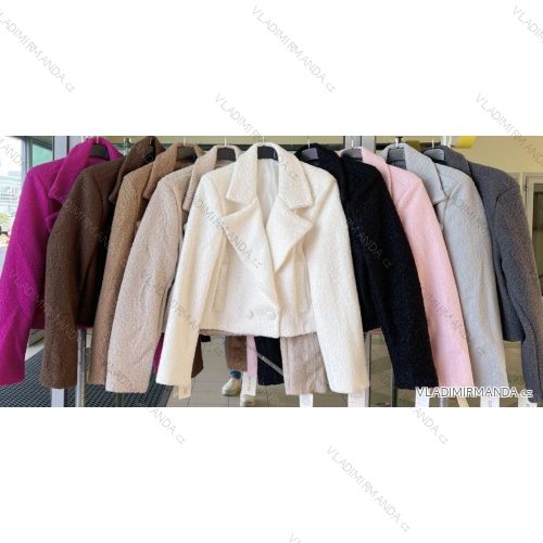 Bunda beránková dlouhý rukáv dámská (S/M ONE SIZE) ITALSKÁ MÓDA IMWKK233812