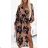 Šaty dlhé elegantný dlhý rukáv dámske (S/M ONE SIZE) TALIANSKA MÓDA IMWGB233742