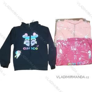 Kinder-Mädchen-Sweatshirt mit langen Ärmeln und Reißverschluss (98-128) KUGO WM-0870