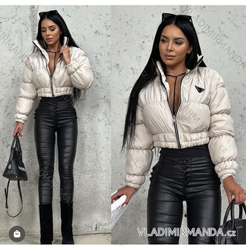 Bunda bomberka dlhý rukáv dámska (S/M ONE SIZE) TALIANSKA MÓDA IMWD233465