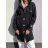 Women's Long Sleeve Hoodie Dress (S / M ONE SIZE) ITALIAN FASHION IMWA216095