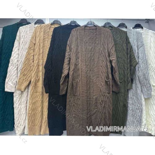 Women's Long Sleeve Knitted Cardigan (S/M ONE SIZE) ITALIAN FASHION IMWAD223390