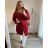 Women's Long Sleeve Shirt Dress (S/M/L ONE SIZE) ITALIAN FASHION IMC22658 2XL/3XL dark grey