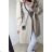 Kabátek košilový flaušový na knoflíčky dámský (S/M ONE SIZE) ITALSKÁ MÓDA IMWD217059