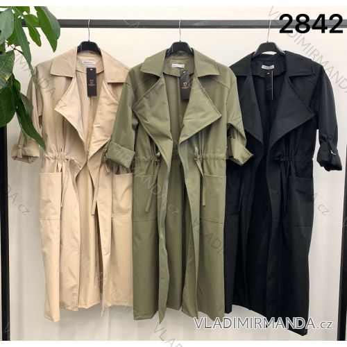 Kabátek košilový flaušový na knoflíčky dámský (S/M ONE SIZE) ITALSKÁ MÓDA IMWD217059