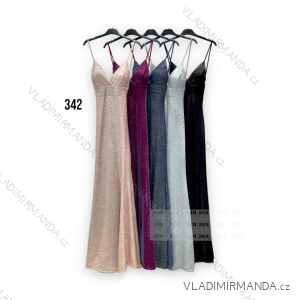 Šaty dlhé spoločenské trblietavé na ramienka dámske (S/M ONE SIZE) TALIANSKA MÓDA IMPHD23342
