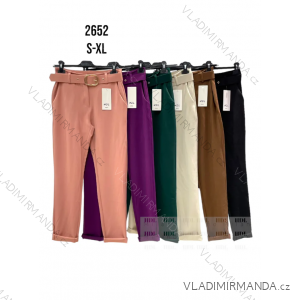 Kalhoty dlouhé s páskem dámské (S-XL) ITALSKÁ MÓDA IMPHD232652