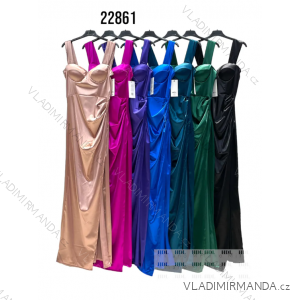Šaty dlouhé společenské na ramínka dámské (S/M ONE SIZE) ITALSKÁ MÓDA IMPHD2322861-1