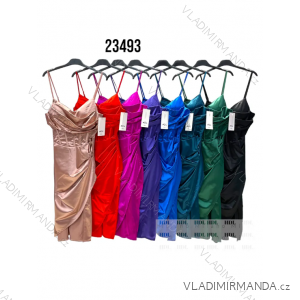 Šaty společenské na ramínka dámské (S/M ONE SIZE) ITALSKÁ MÓDA IMPHD2323493-1