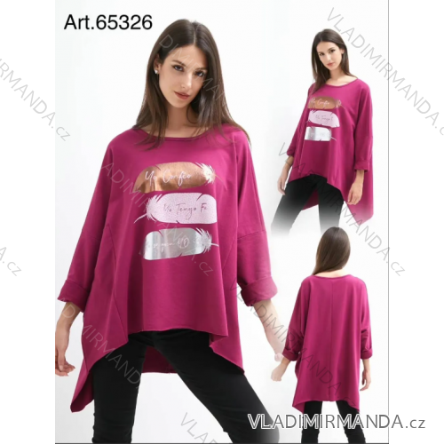 Damen-Tunika mit langen Ärmeln in Übergröße (Einheitsgröße S/M) ITALIAN FASHION IMPLI2365326