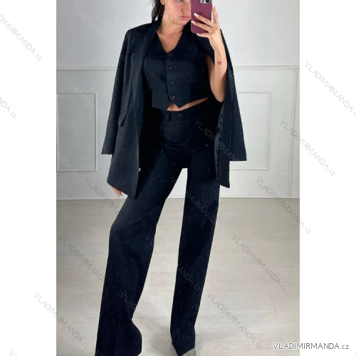 Nohavice dlhé elegantné dámske (S/M ONE SIZE) TALIANSKA MÓDA IMPBB232892lx