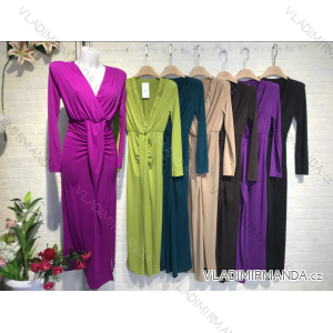 Women's Long Elegant Long Sleeve Dress (S/M ONE SIZE) ITALIAN FASHION IMPGM2316482