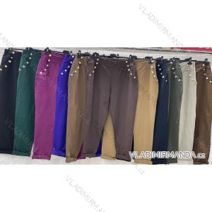 Kalhoty dlouhé dámské nadrozměr  (3XL/4XL ONE SIZE) ITALSKÁ MÓDA IMWQ233862