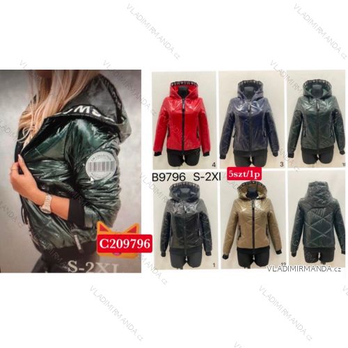 Bunda slabá s kapucňou dámska (S-2XL) POĽSKÁ MóDA PMWC23C209796