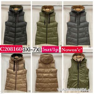 Vesta šusťáková na zips dámska nadrozmer (3XL-7XL) POLSKÁ MóDA PMWC23C208160