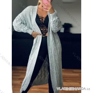 Cardigan pletený dlhý rukáv dámsky nadrozmer (XL/2XL ONE SIZE) TALIANSKA MÓDA IMD23710