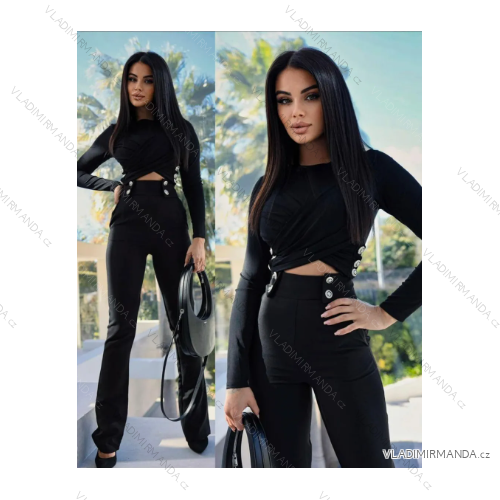 Women's Long Sleeve Elegant Skirt and Blazer Set (S/M ONE SIZE) ITALIAN FASHION IMPGM234541