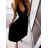 Women's pleated chiffon skirt (M / L ONE SIZE) ITALIAN FASHION IM321574 M / L black