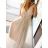 Women's Strapless Long Tulle Dress (S/M ONE SIZE) ITALIAN FASHION IMM238917