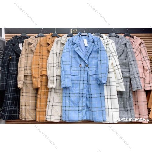 Kabátek košilový flaušový na knoflíčky dámský (S/M ONE SIZE) ITALSKÁ MÓDA IMWD217059