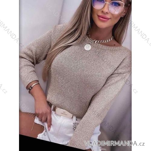 Women's Knitted Slim Long Sleeve Sweater (S/M ONE SIZE) ITALIAN FASHION IMWAE23039