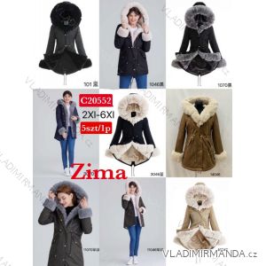 Kabát parka zimný dámsky nadrozmer (2XL-6XL) POLSKÁ MóDA PMWC23C20552