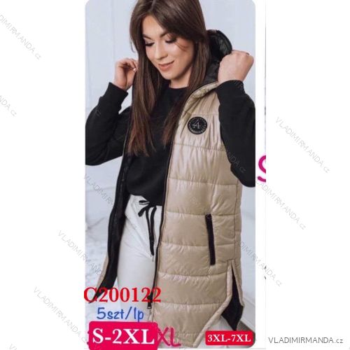 Vesta šusťáková na zip dámská nadrozměr (3XL-7XL) POLSKÁ MóDA PMWC23C200122B