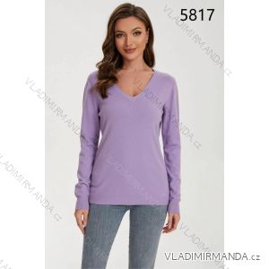 Svetr úpletový dlouhý rukáv dámský nadrozměr  (40/42/44) ONE SIZE) ITALSKÁ MÓDA IMM23M5817