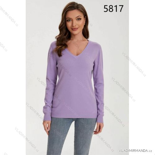 Women's Long Sleeve Knitted Sweater (S/M ONE SIZE) ITALIAN FASHION IMM22FD9073