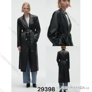 Kabát koženkový dámský (S/M ONE SIZE) ITALSKÁ MÓDA IMM23M29398